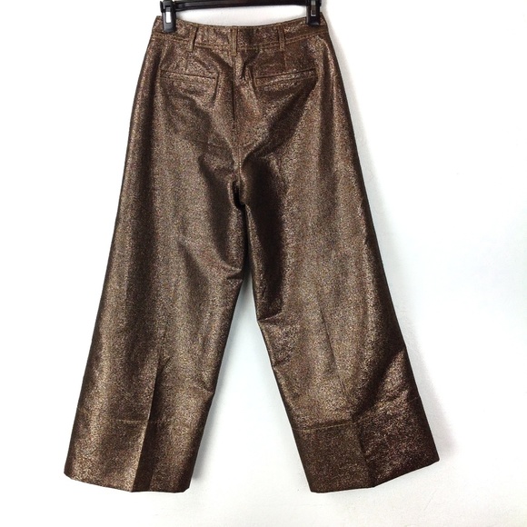 Madewell Emmet wide leg crop in metallic sand - Picture 5 of 7